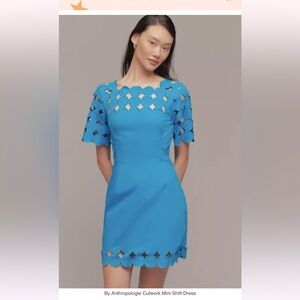 Anthropologie mini cutwork dress